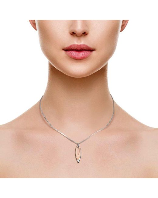 Collana in acciaio con charm in acciaio bicolore di Stroili in Metallic