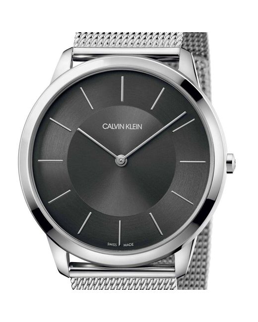 Orologio Minimal quadrante grigio scuro K3M2T124-SA20 di Calvin Klein in Gray da Uomo