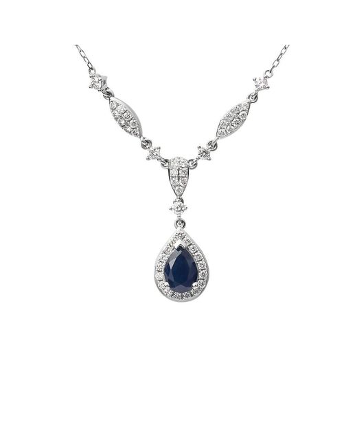 Collana Elizabeth Crown Oro Bianco Zaffiro Diamante di Stroili in Blue