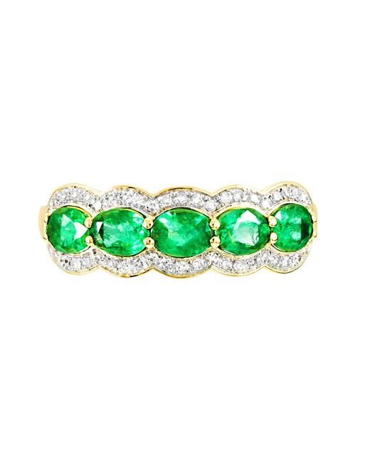 Anello Fascia Charlotte Oro Giallo Smeraldo Diamante di Stroili in Green