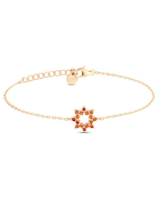 Bracciale sole in argento rosato e zirconi arancioni di Stroili in Metallic