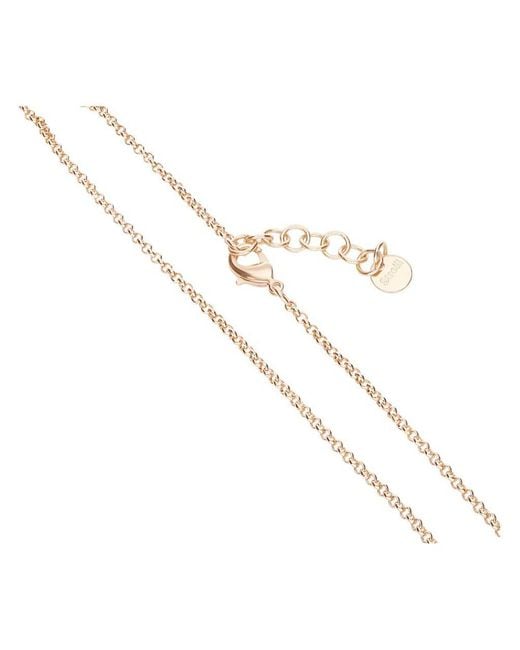 Collana in ottone rosato con pendente freccia di Cupido e cuore con strass di Stroili in Metallic