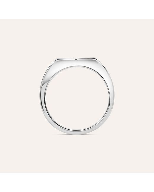 Anello Fascia Man Code Acciaio Bicolore Bianco / Nero di Stroili in Metallic da Uomo