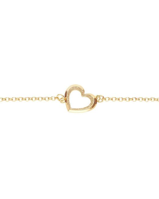 Bracciale in ottone oro rosa con cuore glitter di Stroili in Metallic