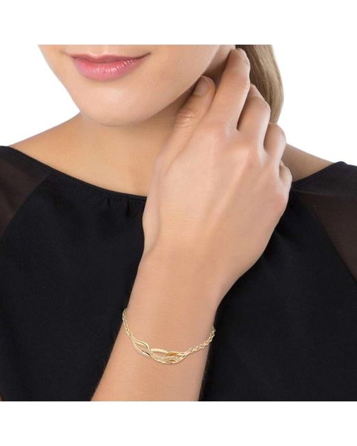 Bracciale in ottone rosato con onda glitter di Stroili in Metallic