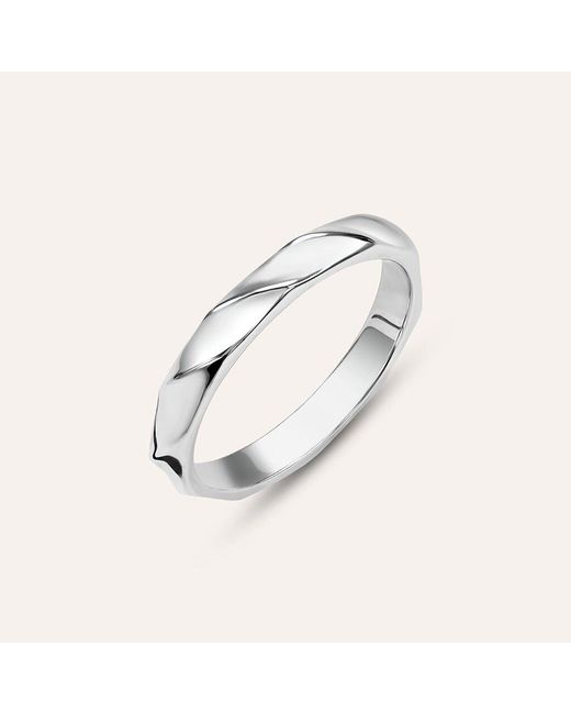 Anello Fedina Silver Collection Argento Rodiato di Stroili in White