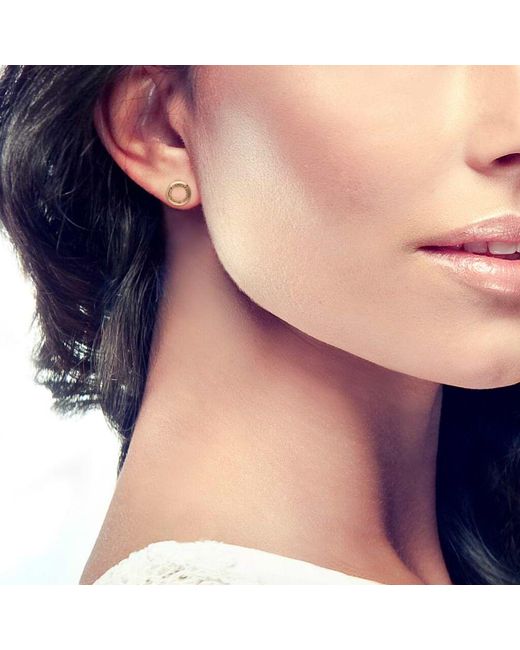 Orecchini a lobo in ottone bronzato e glitter bronzo di Stroili in Metallic