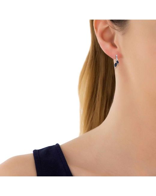 Orecchini pendenti in oro bianco con zaffiri 0.56 ct di Stroili in Blue