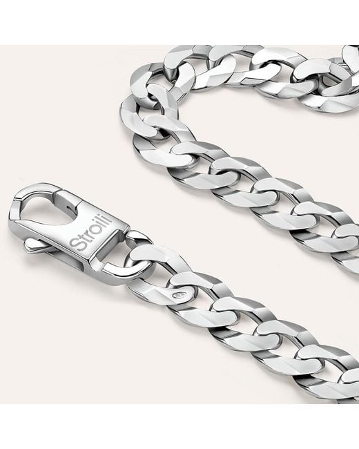 Bracciale Catena Gentleman Argento Rodiato di Stroili in Metallic da Uomo