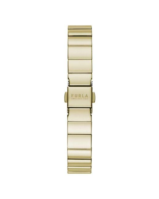 Oro acciaio inossidabile orologio analogico al quarzo di Furla in Metallic