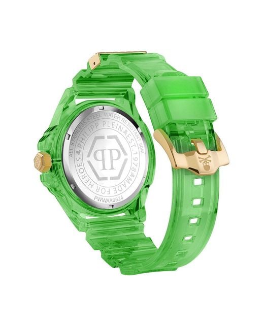 Orologio Al Quarzo The $kull Scuba Duba Edition Pwwaa0924 di Philipp Plein in Green da Uomo
