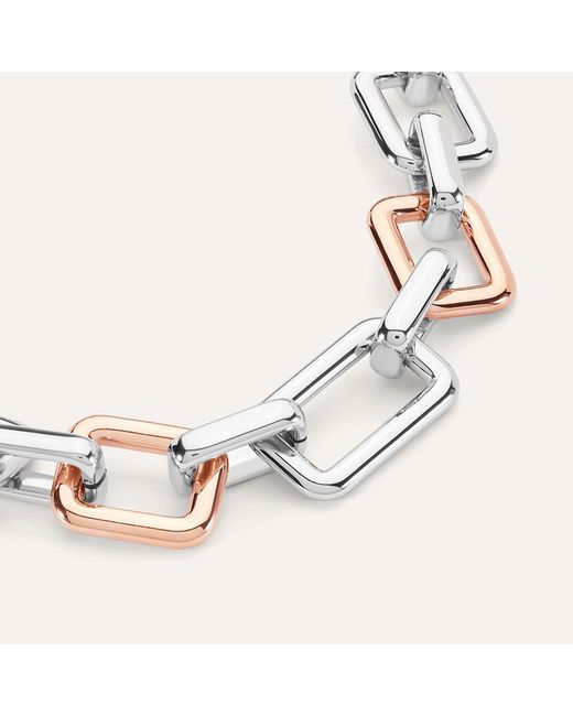 Bracciale Catena Sunrise Acciaio Bicolore Bianco / Rosa di Stroili in Metallic