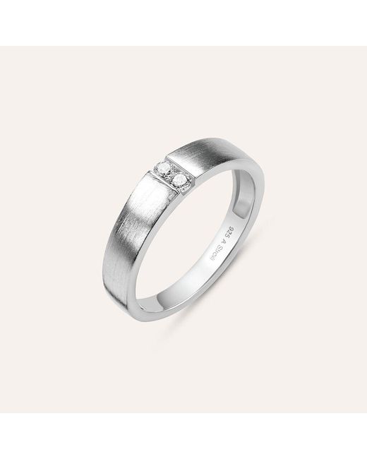 Anello Fedina Silver Collection Argento Rodiato Cubic Zirconia di Stroili in Metallic