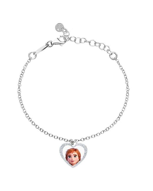 Bracciale con pendente cuore Anna in argento e glitter di Stroili in Metallic