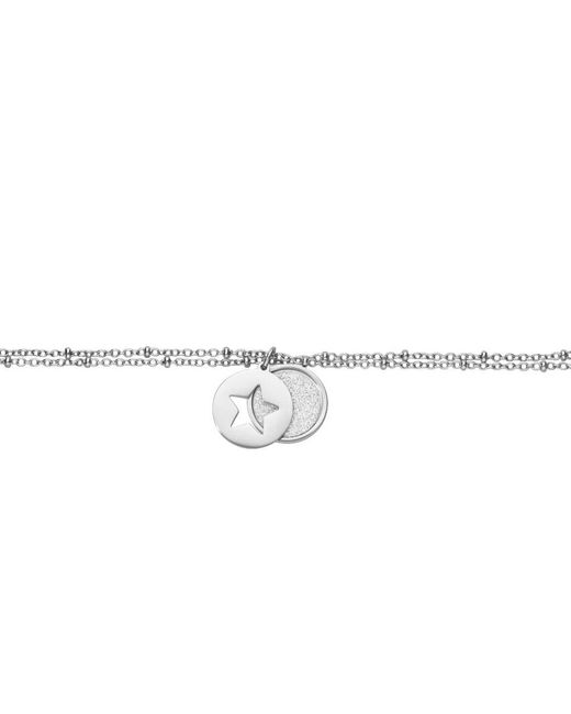 Bracciale in acciaio con charm stella con glitter di Stroili in Metallic