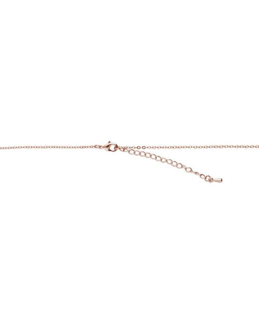 Girocollo con strass con pendente circolare in metallo rosato di Stroili in Metallic
