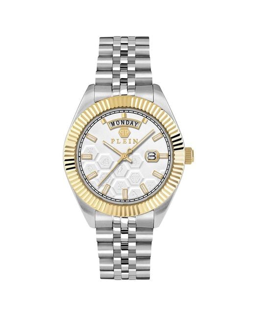 Orologio Al Quarzo Date Superlative Gent Pwpva0324 di Philipp Plein in Metallic da Uomo