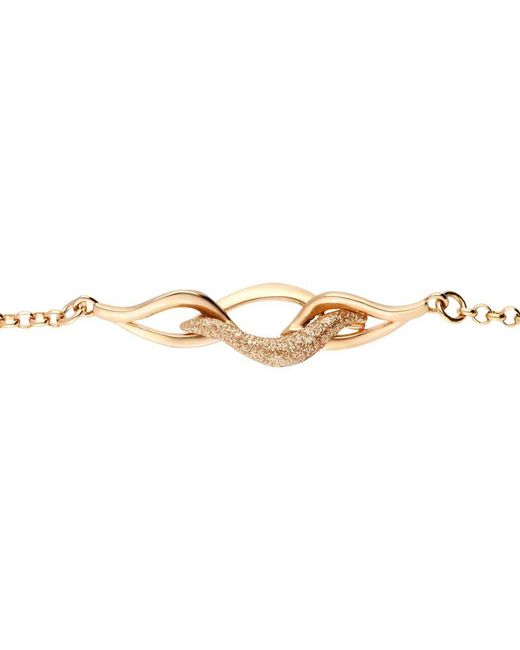 Bracciale in ottone rosato con onda glitter di Stroili in Metallic