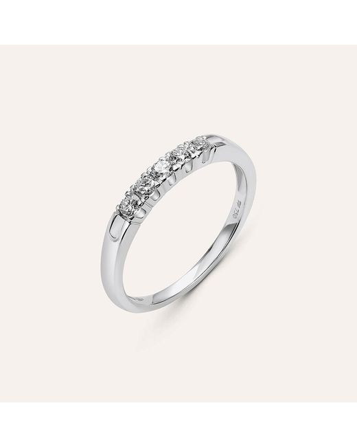 Anello Riviere Firmamenti Oro Bianco Diamante di Stroili in White