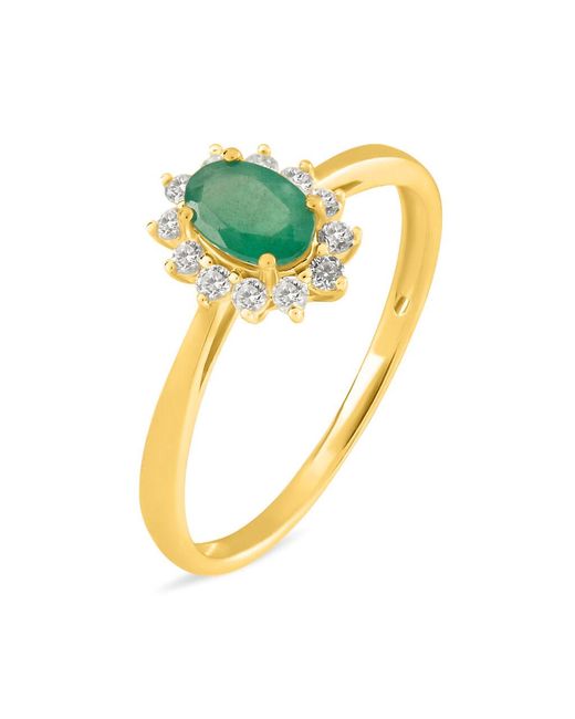 Anello Solitario Charlotte Oro Giallo Smeraldo Diamante di Stroili in Metallic