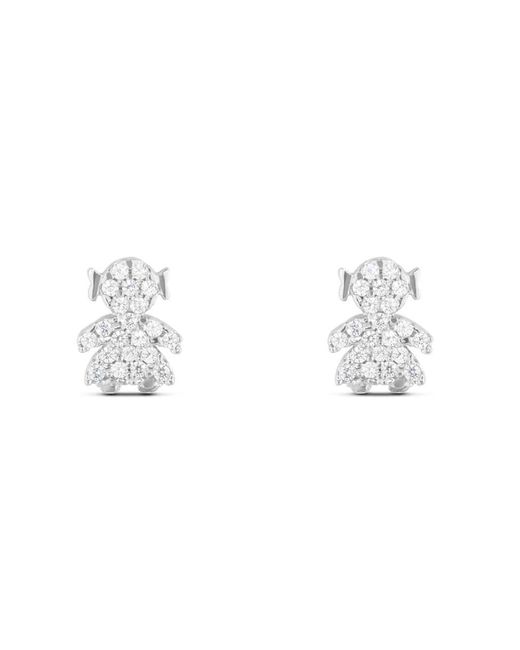 Orecchini Lobo Claire Oro Bianco Cubic Zirconia di Stroili in Metallic