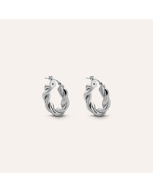 Orecchini A Cerchio Silver Collection Argento Rodiato di Stroili in Metallic