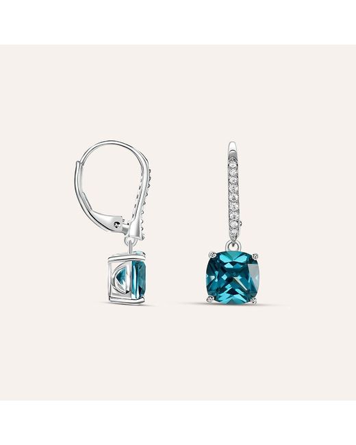Orecchini Pendenti Silver Rainbow Argento Rodiato Cubic Zirconia di Stroili in Blue