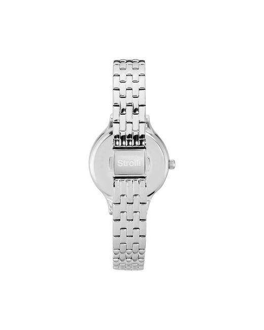 Orologio solo tempo con cassa e cinturino in acciaio. quadrante nero di Stroili in Metallic