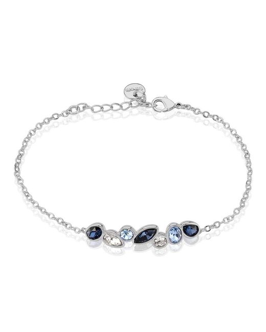 Bracciale in metallo rodiato e pietre colore blu di Stroili in Metallic
