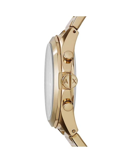 Orologio cronografo cinturino e cassa in acciaio dorato di ARMANI EXCHANGE in Metallic da Uomo