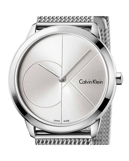 Orologio Minimal Quadrante Argento K3m2212z di Calvin Klein in Metallic