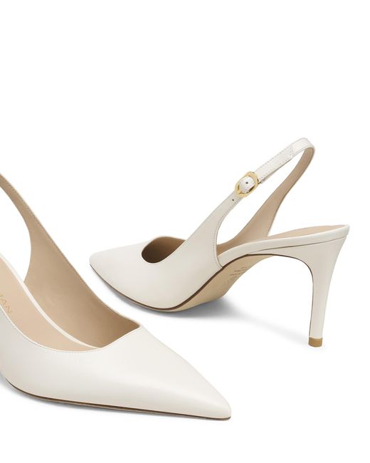 Stuart Power Slingback 75 Stuart Weitzman de color White