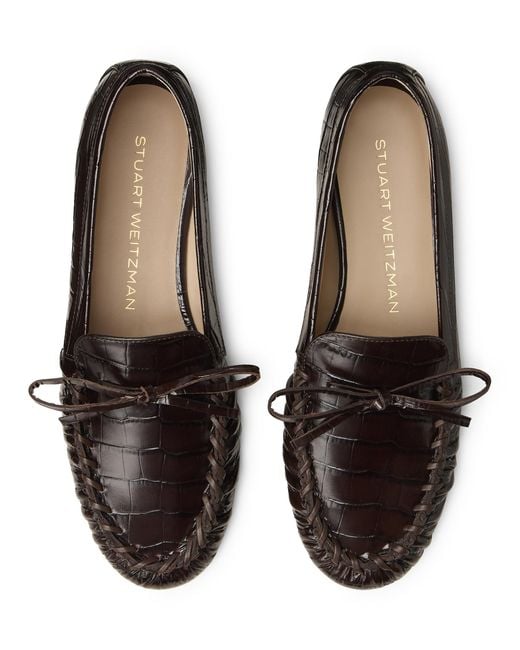 Stuart Weitzman Black Britt Bow Loafer