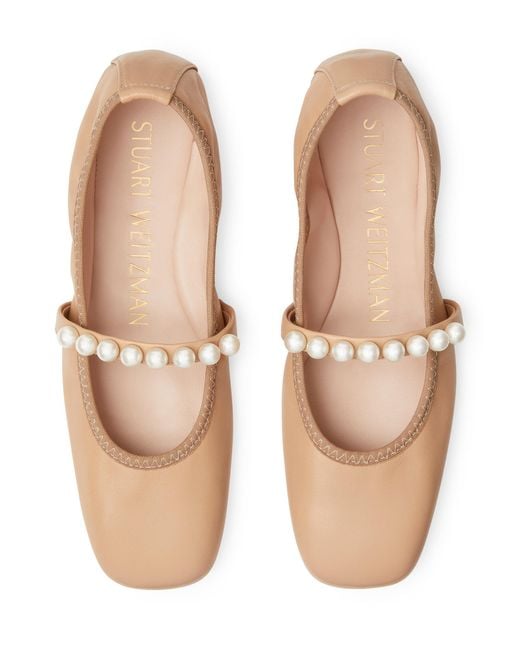 Stuart Weitzman Natural , Goldie Ballet Flat, Flats And Loafers,