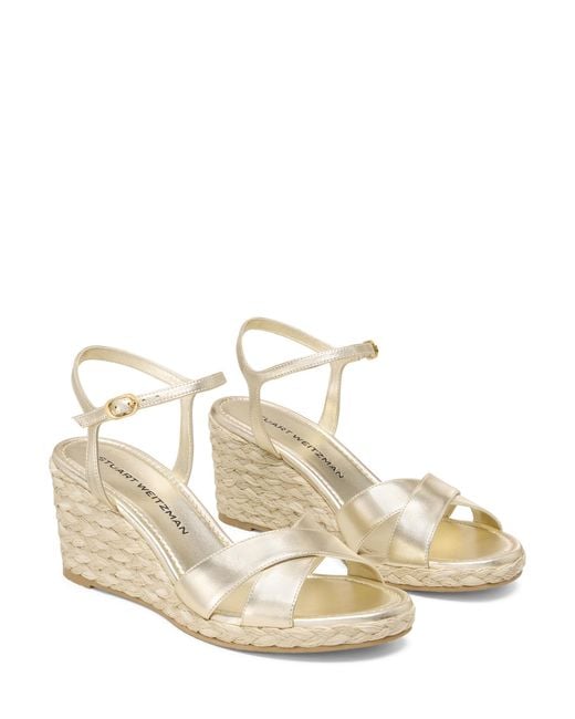 Stuart Weitzman Natural Dayna Espadrille Wedge