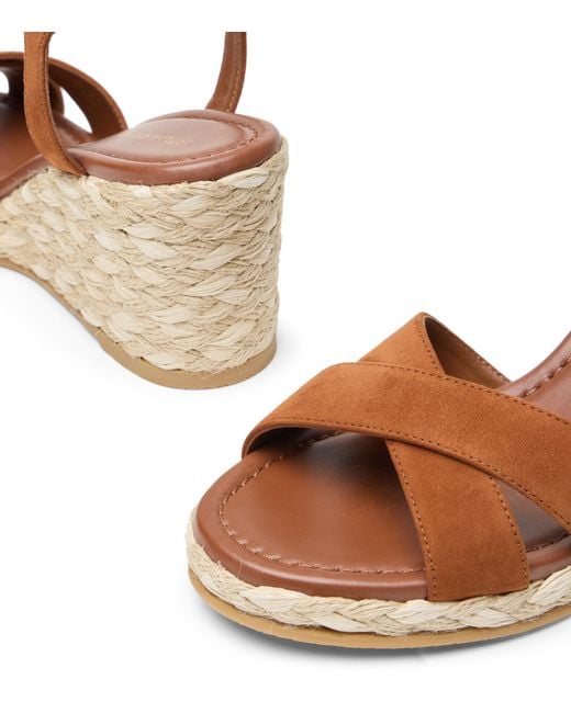 Stuart Weitzman Brown Dayna Espadrille Wedge