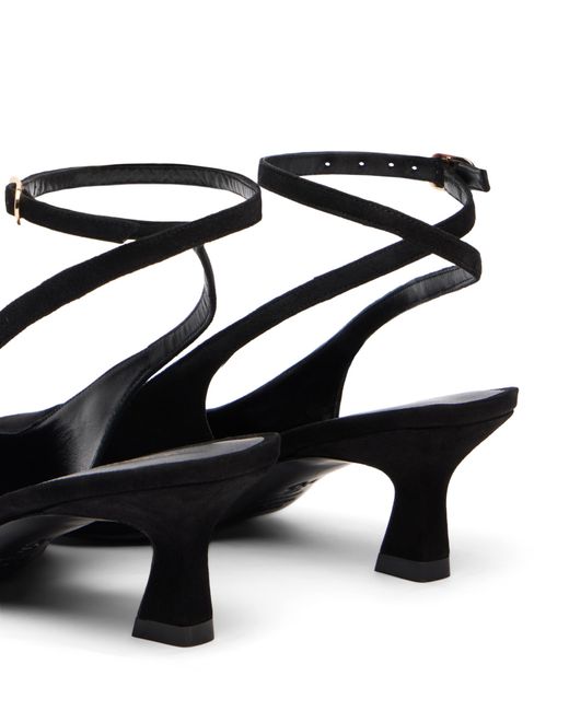 Stuart Weitzman Black Vinnie 50 Strap Pump
