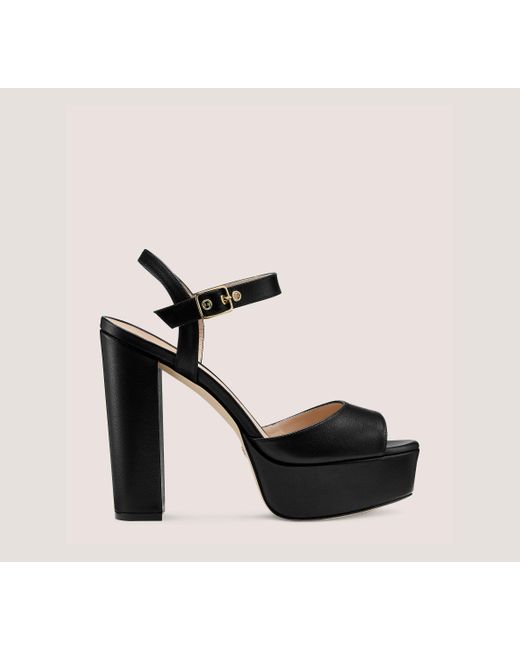 Stuart Weitzman Black Ryder 95 Platform Sandal