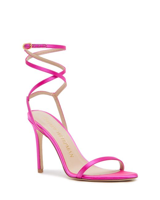 Stuart Weitzman Pink Barelynude 100 Wrap Sandal