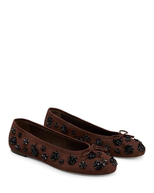 Stuart Weitzman Brown Prima Bow Ballet