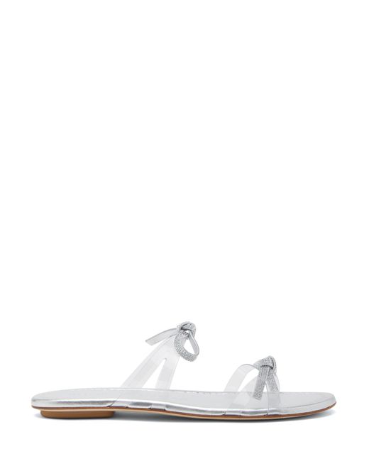 Stuart Weitzman White Sw Bow Slide