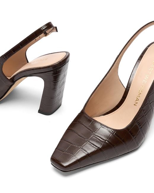Stuart Weitzman Brown Stassi Slingback 85