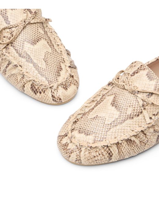 Stuart Weitzman Natural Britt Bow Loafer
