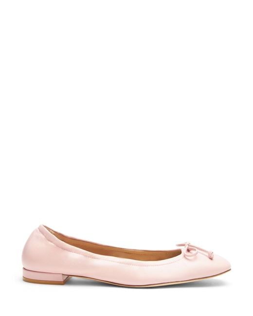 Stuart Weitzman Pink Bria Flat, Flats And Loafers, , Lacquered Nappa