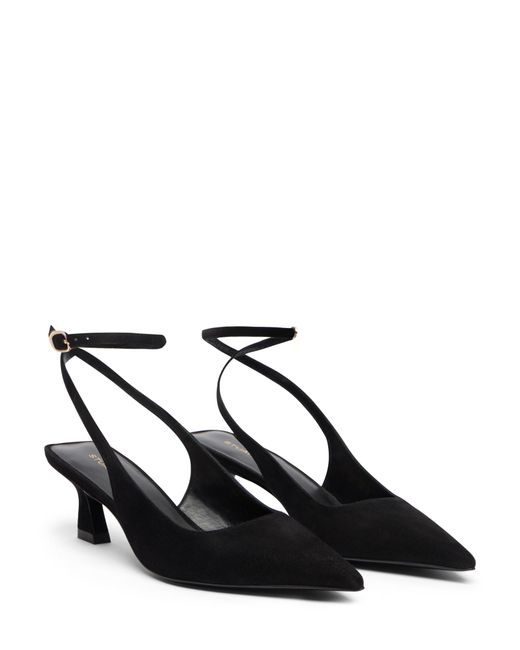 Stuart Weitzman Black Vinnie 50 Strap Pump