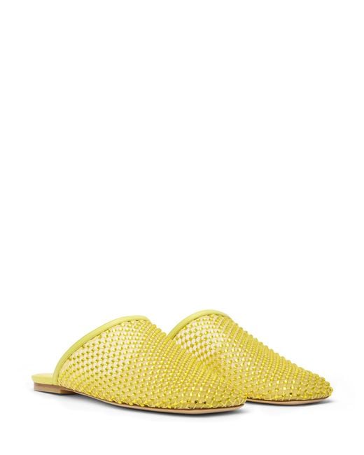 Stuart Weitzman Yellow Bareitall Shine Mule