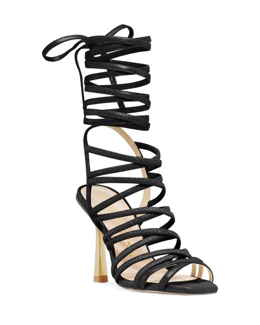Stuart Weitzman Black Jaxie 100 Sandal