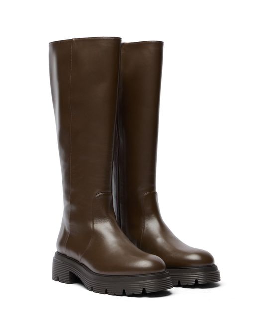 Stuart Weitzman Brown Hudson Lite Zip Boot