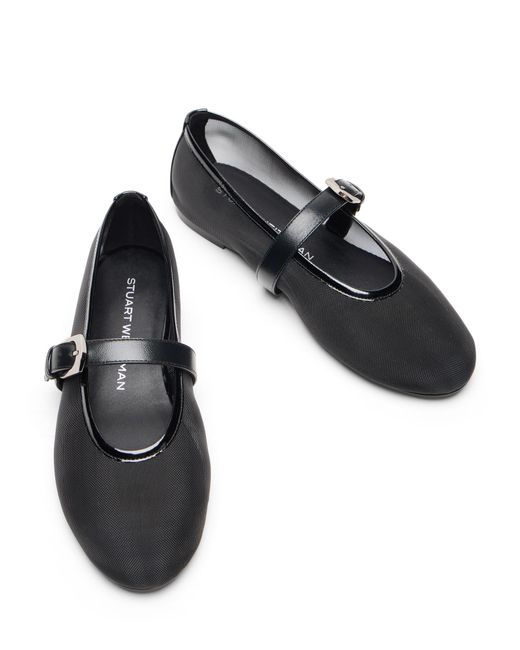 Stuart Weitzman Black Sai Bareitall Mary Jane