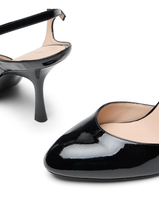 Stuart Weitzman Black Madison Strap Pump 85